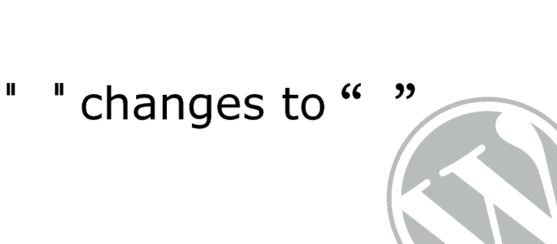 how to remove curly quotes in wordpress